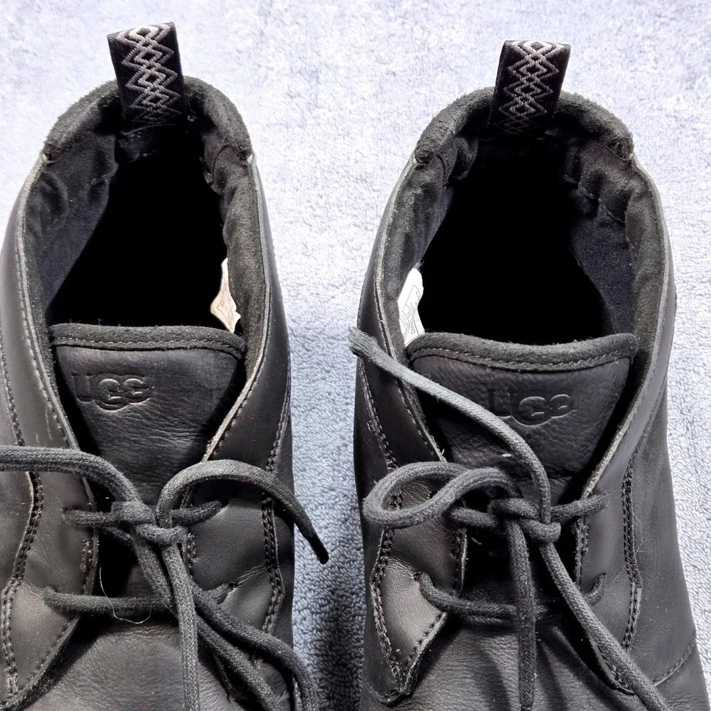 UGG Neumel Flex Chukka Boots Mens 11 Black Good‎ Leather Mid Top 1104976
